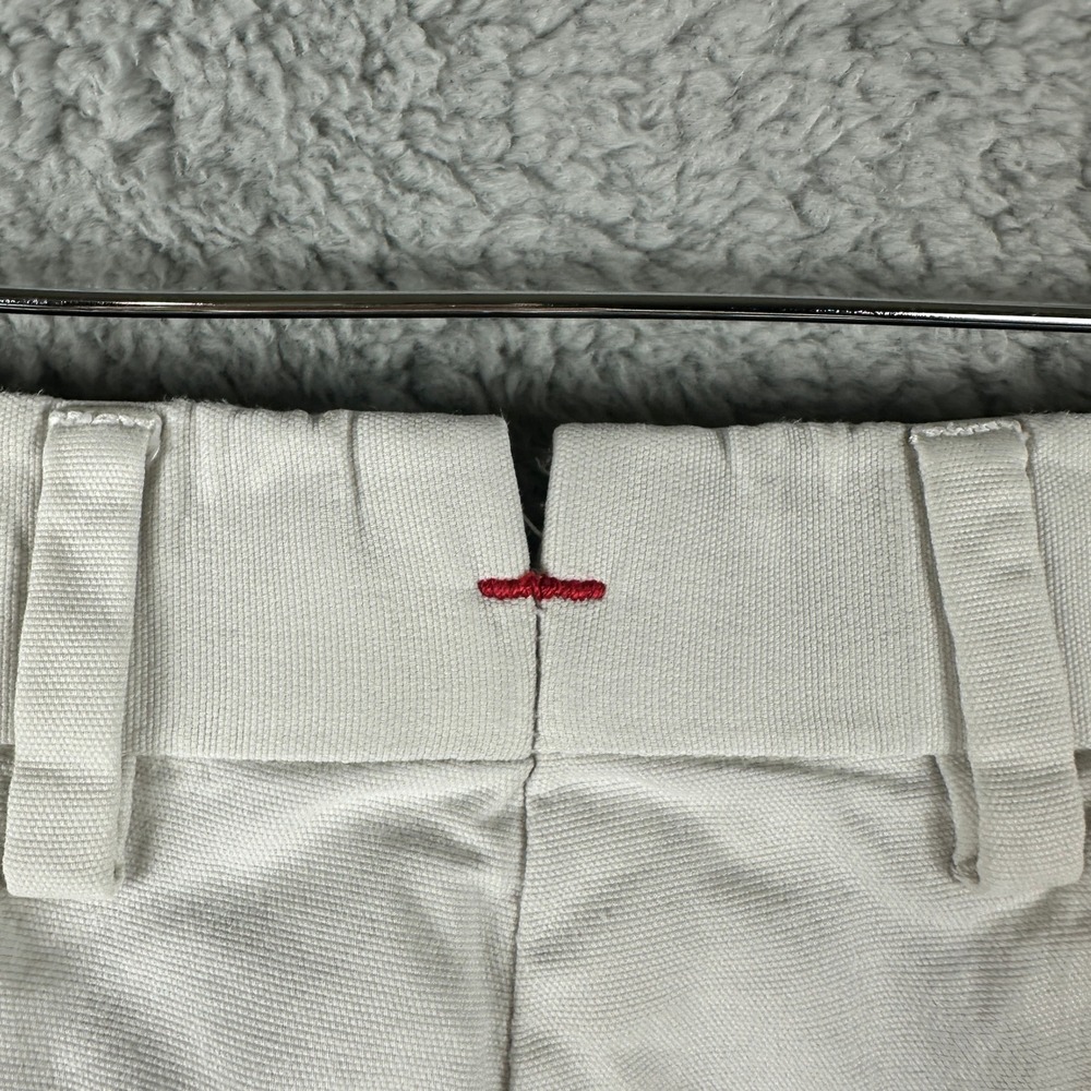 Isaia Napoli Mens Pants 34x31 White Straight Luxury Cream Chinos Designer - Picture 11 of 12
